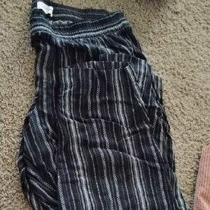 Jessica Simpson Black and White Striped Pantsuit